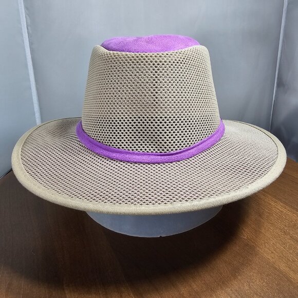 Breeze Suede Sun Hat | American Hat Makers | Lavender | NWT | X-LARGE RARE COLOR - Picture 7 of 11